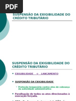 Aula 6 - Suspensão Da Exigibilidade Do Crédito Tributário