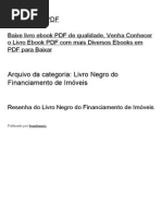 Livro Negro Do Financiamento de Imóveis - Livro Ebook PDF