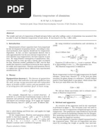 Einstein Temperature of Aluminium