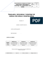 Com-Pet-Sso-001 Traslado, Descarga y Montaje de Carga Con Grua o Montacarga