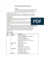 C Programming & Data Structures: Synopsis & Objective of Course