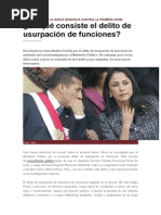 Delito Usurpación de Funciones