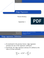 Ridge Regression: Patrick Breheny