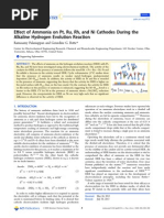 Effect of Ammonia On PT, Ru, RH, and Ni Cathodes During The Alkaline Hydrogen Evolution Reaction