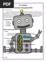 Classroom Management Plan