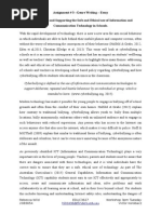 Assignment # 3 - Genre Writing - Essay Cyberbullying and Supporting The Safe and Ethical Use of Information and Communication Technology in Schools