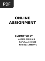 Online Assignment: Submitted by