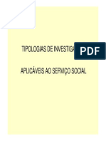 Tipologias de Investigação No Serviço Social