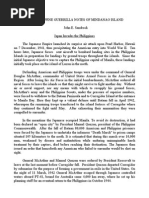 The Mindanao Island During The Japanese Occupation - An Insight by The Philippine Guerilla Movement