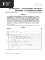 Signal Processing Examples Using The TMS320C67x Digital Signal Processing Library (DSPLIB)