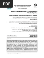 Structural Behavior of Weirs With One Bottom Circular Opening