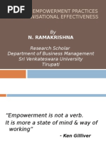 Employee Empowerment Practices For Organisational Effectiveness