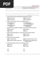 MCQs in Pharmacology