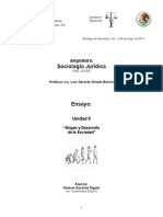 Sociologia Juridica - "Origen y Desarrollo de La Sociedad"