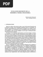 Evolucion Reciente de La Moderna Teoria Financiera