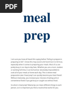 Meal Prep History