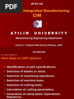 Computer Aided Process Planning-II