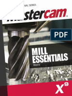 SAMPLE Mastercam X9 Mill Essentials Training Tutorial METRIC