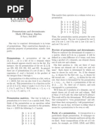 Permutations and Determinants Math 130 Linear Algebra