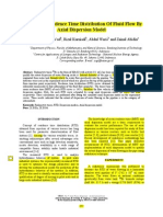 Analysis of Residence Time Distribution of Fluid Flow by Axial Dispersion Model