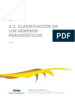 2.2 Clasificación de Los Géneros Periodísticos