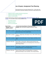 Developing A Line of Inquiry (Chart W Examples)