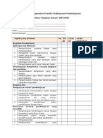 Format Pengamatan Praktik Pelaksanaan Pembelajaran