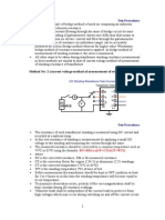 Method No: 2 (Current Voltage Method of Measurement of Winding Resistance)