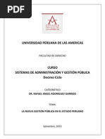 Caracteristicas de La Nueva Gestion Publica - Sistemas de Administracion y Gestion Publica