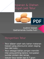 Penyimpanan & Olahan Setengah Jadi Telur