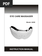 Eye Care Massager Model 605E - User Manual