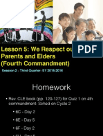 Third Quarter Lesson 6 4th Commandment - Session 2 WebQuest and Discussion 4th and Filial Piety