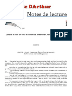 "Le Morte DArthur": Notes de Lecture Volet 110