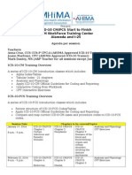 ICD 10 Training Sessions Training Agenda