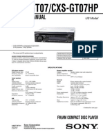 Sony CDX Gt07 Cxs Gt07hp