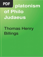 The Platonism of Philo Judaeus