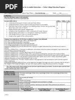 Lesson Planning Form For Accessible Instruction - Calvin College Education Program