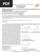 RP-HPLC Method Development and Validation For Determination of Dissolution and Assay of