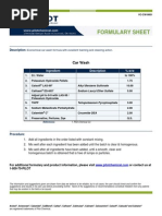 Formulary Sheet: Car Wash