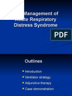 The Management of Acute Respiratory Distress Syndrome