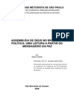 AD No Brasil e A Política - Leitura A Partir Do Mensageiro Da Paz