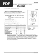 Low Noise Audio Amplifier Applications: Absolute Maximum Ratings