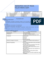 Contoh Penerapan Haccp Pada Produksi Telur Mata Sapi