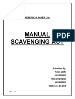 Manual Scavenging Act: RES E A RC H P A PE R On