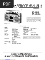 Service Manual Sharp Ghettoblaster Gf4646