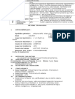 Informe Psicológico Ocupacional