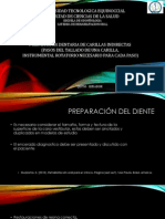 2-PREPARACION DENTARIA CARILLAS INDIRECTAS Pasos Del Tallado de Una Carilla, Instrumental Rotatorio Necesario para Cada Paso