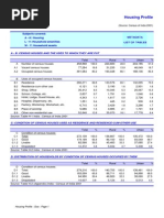 Housing Profile: Subjects Covered: A - K: Housing L - V: Household Amenities W - Y: Household Assets