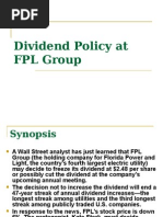 Dividend Policy at FPL Group