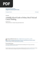 A Middle School Guide To Debate Mock Trial and Critical Thinking